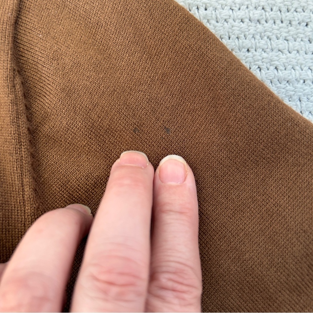 In Wear Women's Medium Brown Open-Front Tie Cardigan Soft Layering *Flaw - Picture 13 of 13